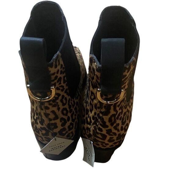 NWT Cole Haan Newburg Calf Hair Leopard Print Bootie - Picture 5 of 7